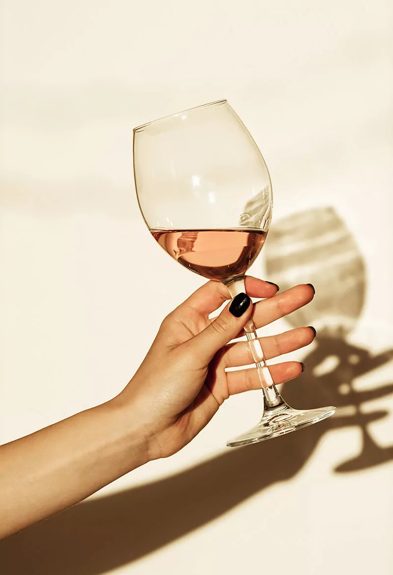 Glass of rose