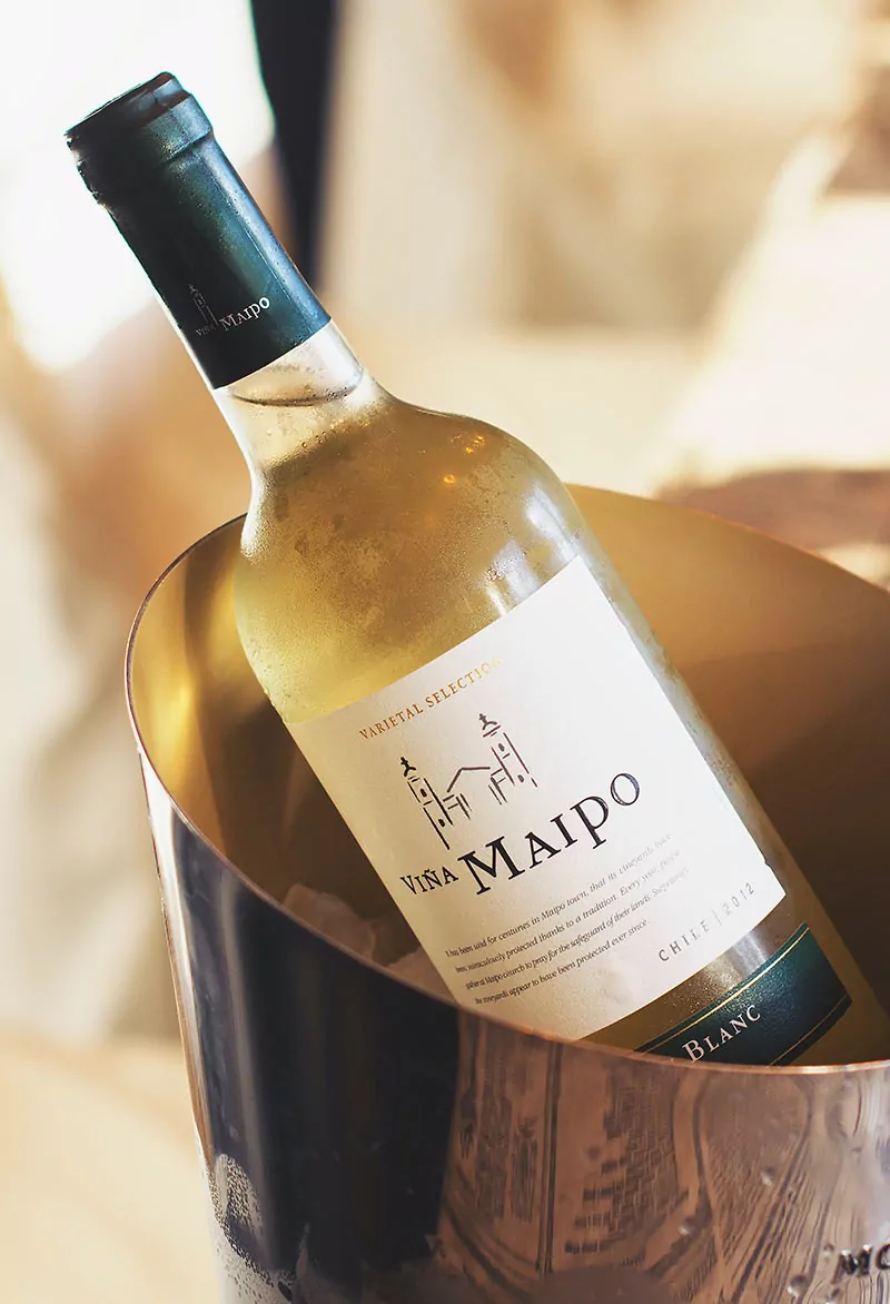 Botlle of white wine