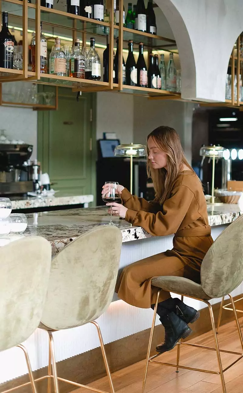 Girl in bar