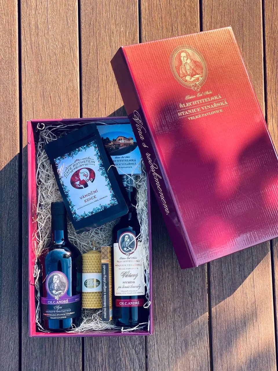 Bordó Dárková kazeta prázdná - Obrázek 2