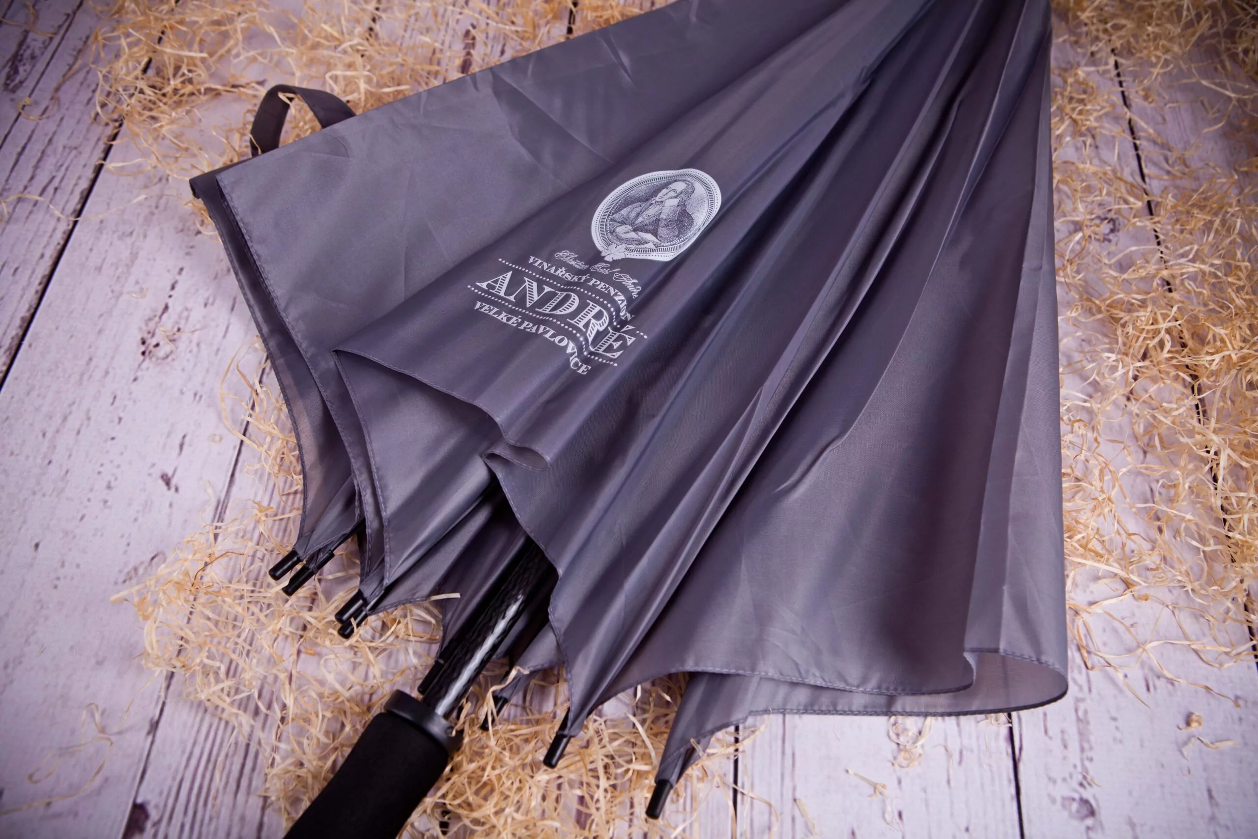 Deštník velký - černý s logem